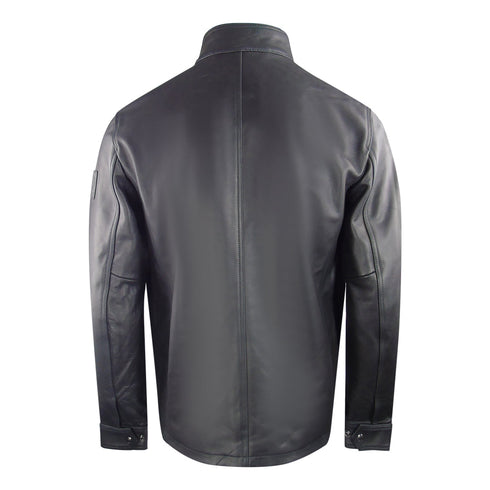 Belstaff Black Grant Leather Jacket XS
